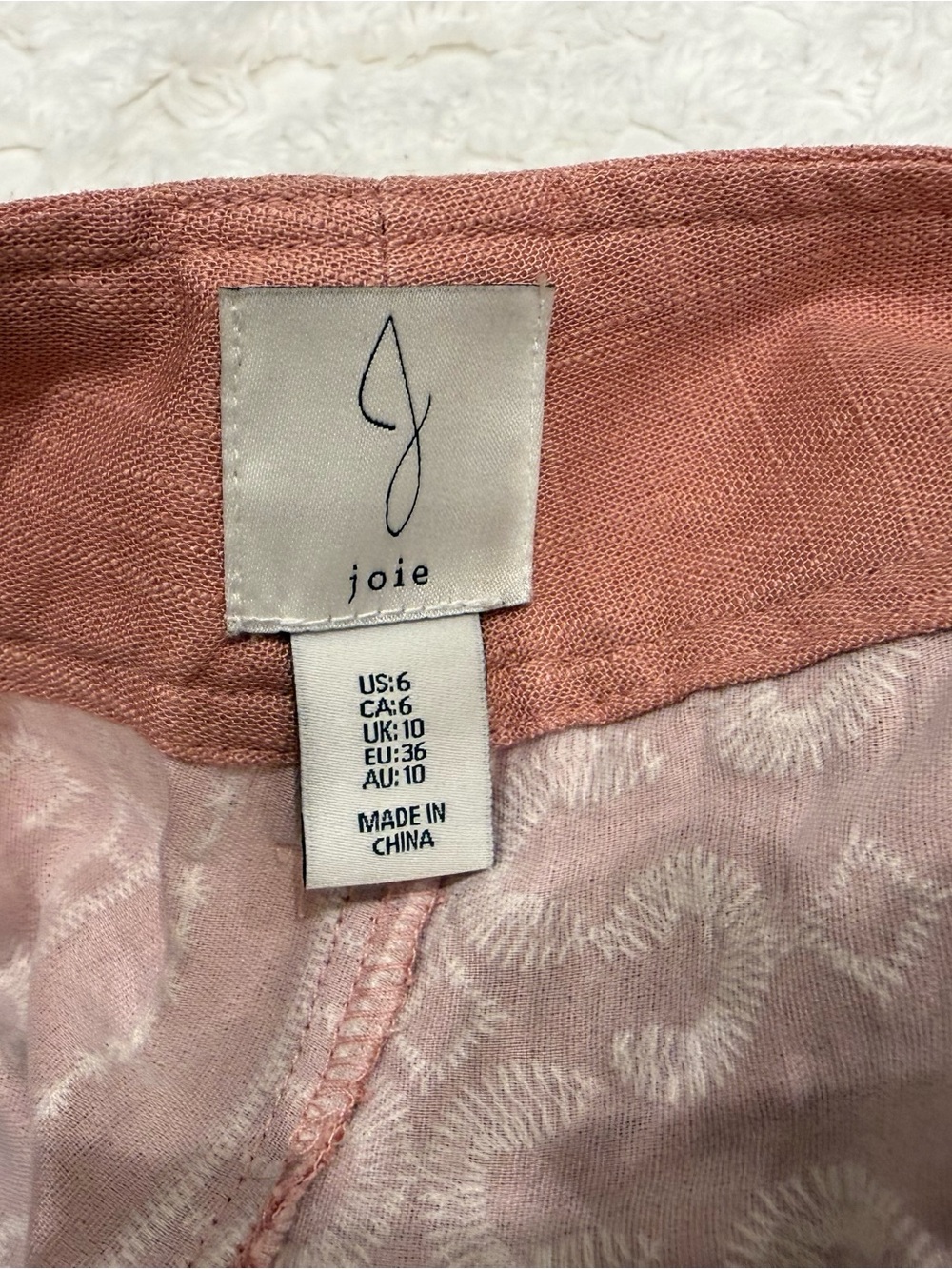 Joie Dusty Rose Linen / Rayon Pants - NEW WITH TAGS - Picture 6 of 9